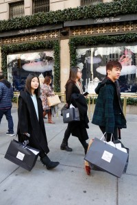 Black Friday shoppers in New York City