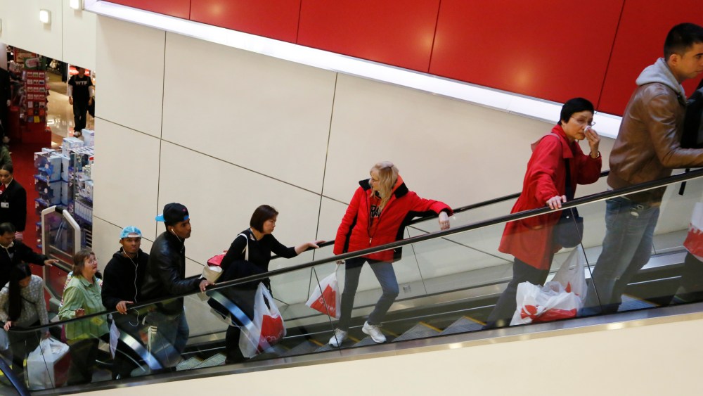 Black Friday shoppers in New York City