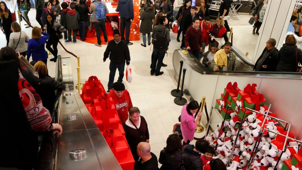 Black Friday shoppers in New York City