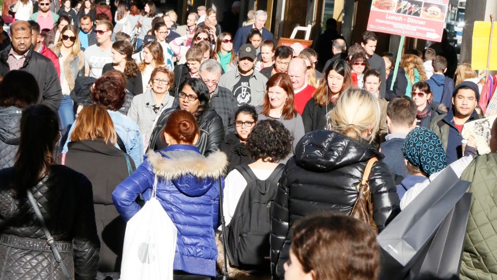 Black Friday shoppers in New York City