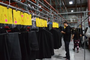 Inside Black Tux's Gardena, Calif. warehouse.