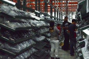 Inside Black Tux's Gardena, Calif. warehouse.