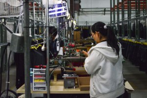 Inside Black Tux's Gardena, Calif. warehouse.