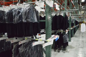 Inside Black Tux's Gardena, Calif. warehouse.