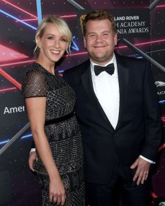Julia Carey with James Corden