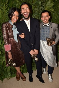 Aurora James, Jonathan Simkhai and Rio Uribe. 2015 CFDA/Vogue Fashion Fund Dinner