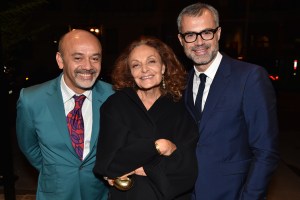 Christian Louboutin, Diane von Furstenberg and Paolo Riva.