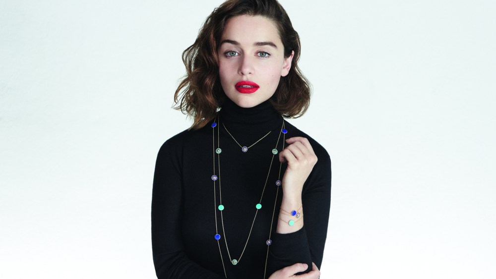 Emilia Clarke in the Dior jewelry campaign.
