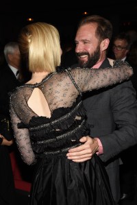 Cate Blanchett in Chanel with Ralph Fiennes.