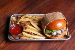 Mr. Purple Burger: Pat Lafrieda Blend, Beecher's Cheddar & Fries