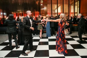 The scene at the Four Seasons.