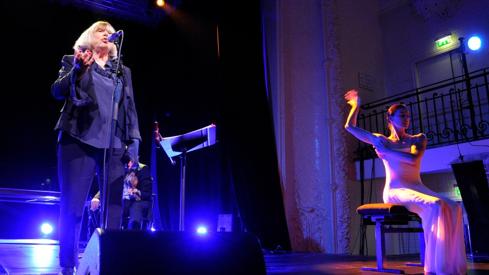 Marianne Faithfull and Marie-Agnès Gillot at the Jean Paul Gaultier AIDS Benefit