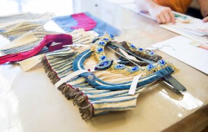 Nutcracker: The bodice for “Coffee" in the costume shop