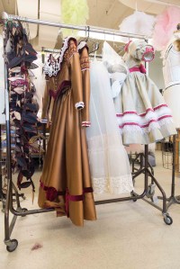 Costumes for Frau Stahlbaum and Marie for the Act One party scene in the Nutcracker.
