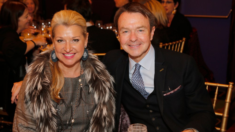 Mindy Grossman and Michael Clinton speak at ashion Group luncheon