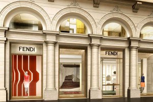 The boutique facade at the Palazzo Fendi.
