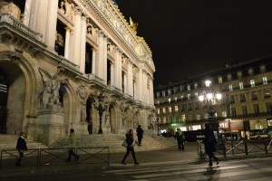 Outside the Opéra Garnier in Paris.