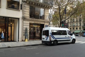 Paris’ streets felt muted during the morning, when department stores like Galeries Lafayette and Printemps on Boulevard Haussmann were open for business, while other stores nearby remained shuttered.