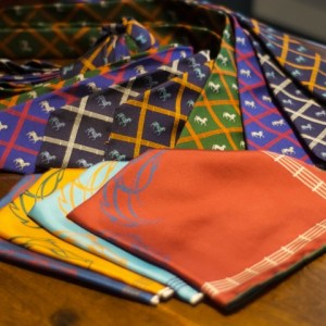 Stuart Mercer custom ties and pocket squares for Breeders' Cup