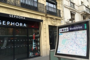Paris’ streets felt muted during the morning, when department stores like Galeries Lafayette and Printemps on Boulevard Haussmann were open for business, while other stores nearby remained shuttered.