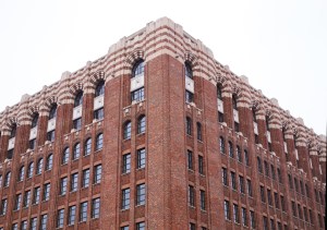 Outside the Shinola watch factory.