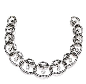 Silver-topped gold and diamond necklace, RenéLalique