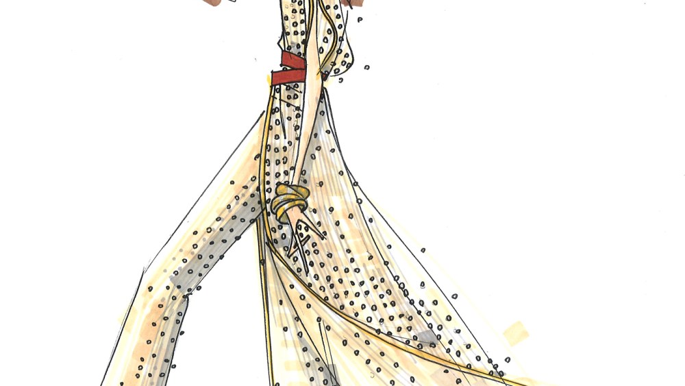 The Diane von Furstenberg sketch for Star Wars character Rey.