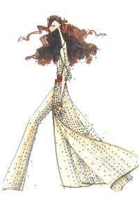 The Diane von Furstenberg sketch for Star Wars character Rey.