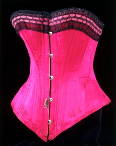 Satin lace whalebone corset