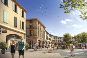 A rendering of the planned McArthurGlen Provence luxury square
