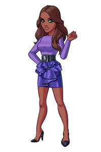 A Balmain look available on Kim Kardashian's mobile game "Hollywood."