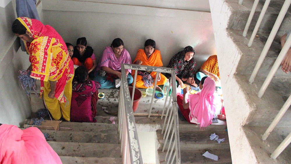 A garment factory in Bangladesh.