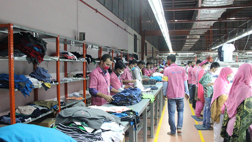 A garment factory in Bangladesh