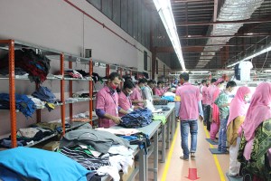 A garment factory in Bangladesh