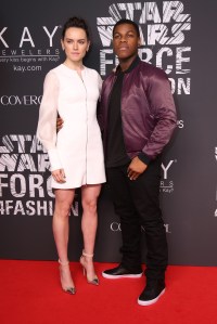 Daisy Ridley and John Boyega at Star Wars "Force 4 Fashion" - Media Preview