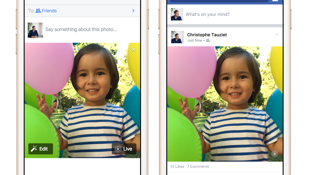 Facebook Adds Apple’s Live Photos