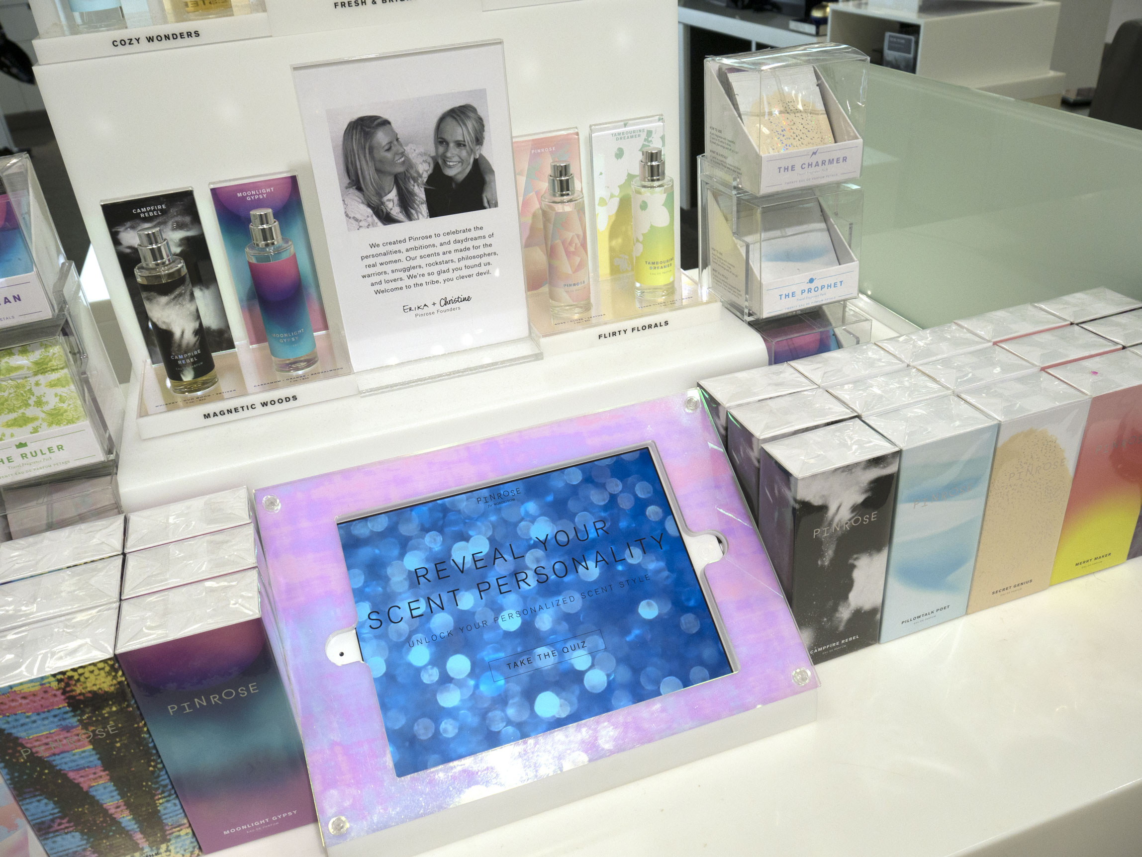 Pinrose's display at Nordstrom.