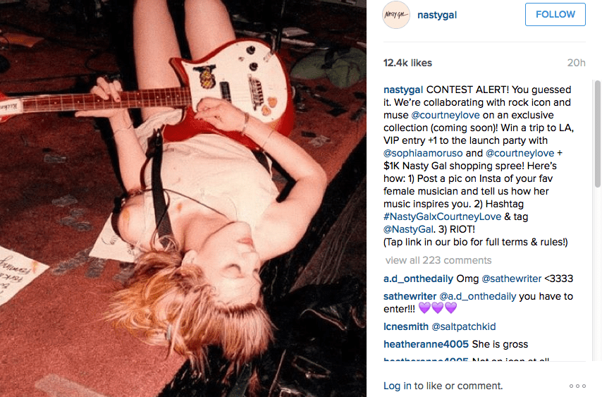 Nasty Gal to Partner with Courtney Love
