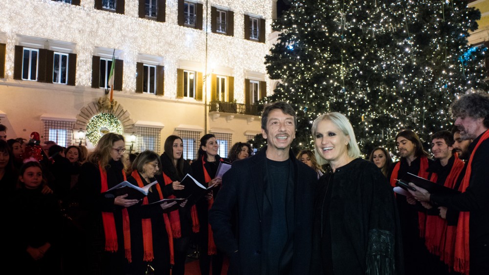 Valentino Christmas Tree Lighting - Direttori creativi Maria Grazia Chiuri Pierpaolo Piccioli