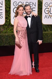 Judd Apatow and Leslie Mann