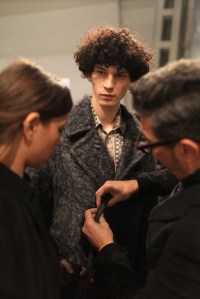 Backstage at Fendi Men's Fall 2016
