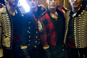 Backstage at Balmain Men's Fall 2016