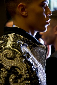 Backstage at Balmain Men's Fall 2016