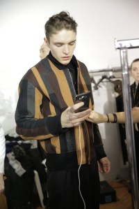Backstage at Berluti Men's Fall 2016