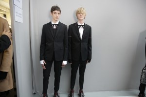 Backstage at Dior Homme men's RTW Fall 20