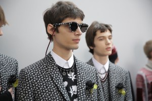 Backstage at Dior Homme men's RTW Fall 20