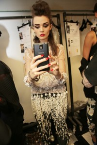 Backstage at Jean Paul Gaultier Couture Spring 2016