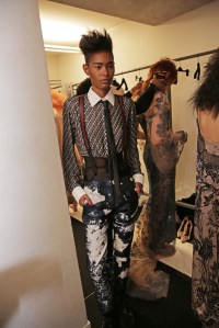 Backstage at Jean Paul Gaultier Couture Spring 2016
