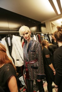 Backstage at Jean Paul Gaultier Couture Spring 2016