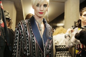 Backstage at Jean Paul Gaultier Couture Spring 2016